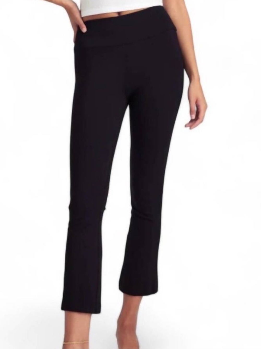 Sprwmn stretch flare crop pants